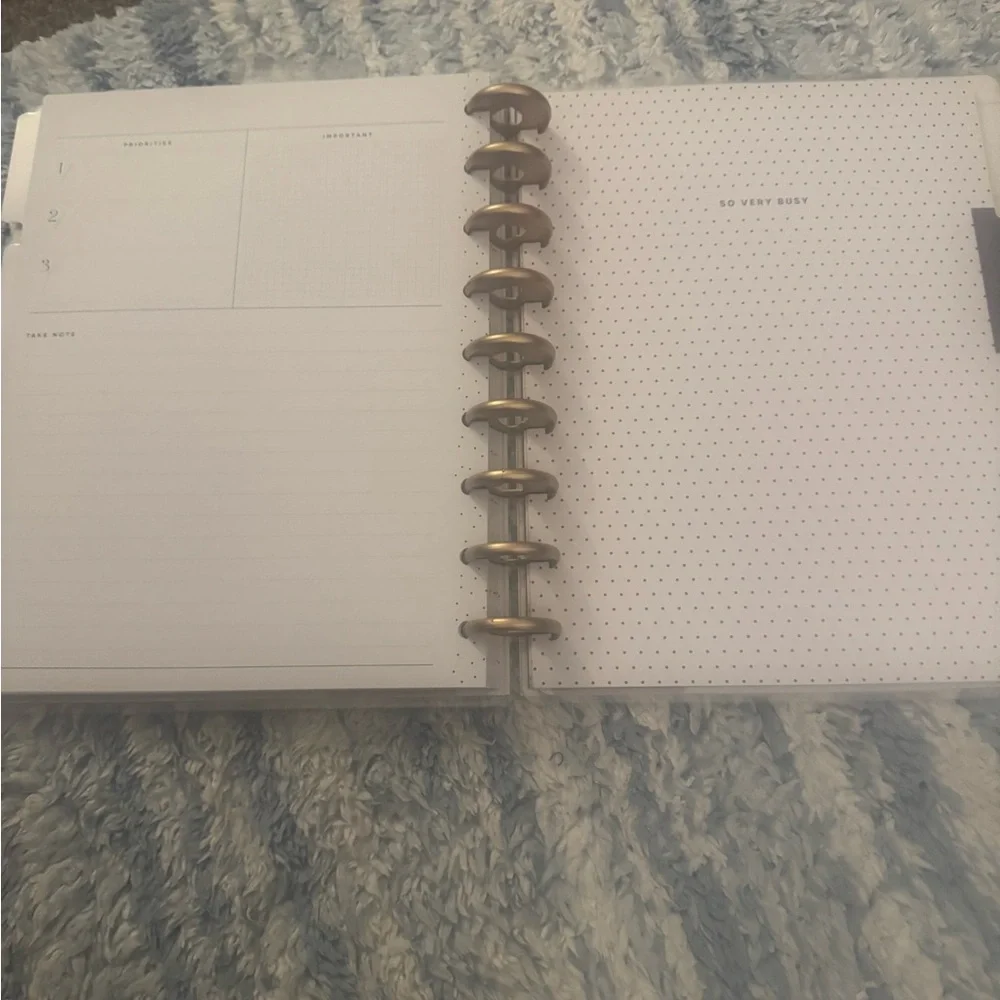 Happy Planner Gray Planner with Gold Dots